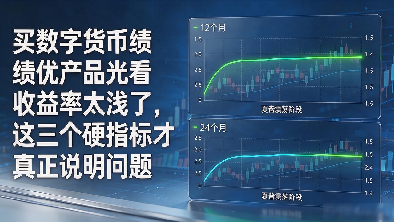 买数字货币绩优产品光看收益率太浅了，这三个硬指标才真正说明问题